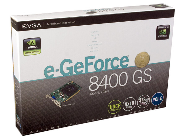 Tarjeta de Video EVGA NVIDIA GeForce 8400 GS, 512MB DDR2, Salida a TV, 100% compatible con DirectX 10. Puerto PCI Express 16x