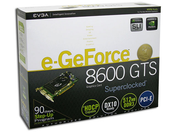 Tarjeta de Video EVGA NVIDIA GeForce 8600GTS Superclocked, 512MB DDR3, Salida a TV, 100% compatible con DirectX 10. Puerto PCI Express 16x
