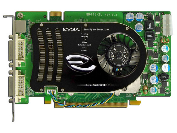 Tarjeta de Video EVGA NVIDIA GeForce 8600GTS Superclocked, 512MB DDR3, Salida a TV, 100% compatible con DirectX 10. Puerto PCI Express 16x