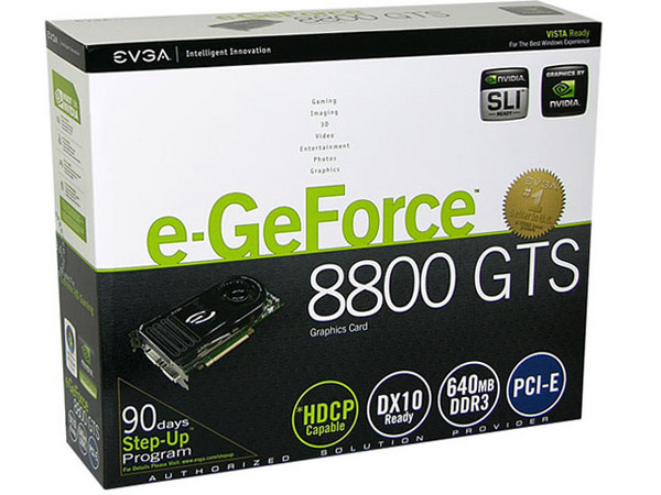 Tarjeta de Video EVGA GeForce 8800GTS, 640MB DDR3, Dual DVI, Salida a TV/HDTV. DirectX 10. PCI Express 16x