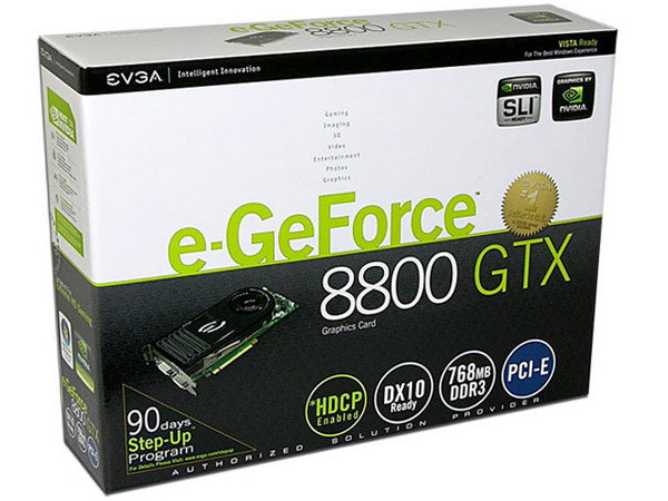 Tarjeta de Video EVGA GeForce 8800GTX, 768MB DDR3, Dual DVI, Salida a TV/HDTV. DirectX 10. PCI Express 16x
