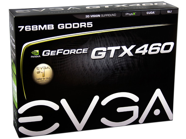 Tarjeta de Video EVGA NVIDIA GeForce GTX 460, 768MB DDR5. Puerto PCI Express 2.0