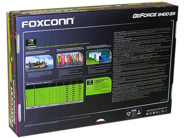 Tarjeta de Video Foxconn NVIDIA GeForce 8400GS, 256MB DDR2, Salida a TV, 100% compatible con DirectX 10. Puerto PCI Express 16x