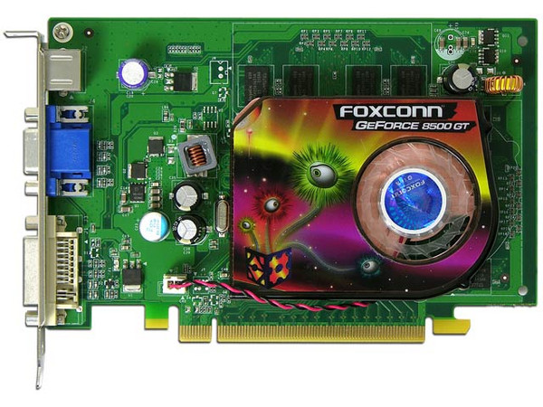Tarjeta de Video Foxconn NVIDIA GeForce 8500GT, 256MB DDR2, Salida a TV, 100% compatible con DirectX 10. Puerto PCI Express 16x