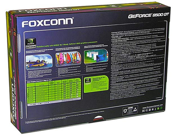 Tarjeta de Video Foxconn NVIDIA GeForce 8500GT, 256MB DDR2, Salida a TV, 100% compatible con DirectX 10. Puerto PCI Express 16x