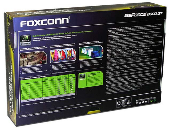 Tarjeta de Video Foxconn NVIDIA GeForce 8600GT, 256MB DDR3, Salida a TV, 100% compatible con DirectX 10. Puerto PCI Express 16x 