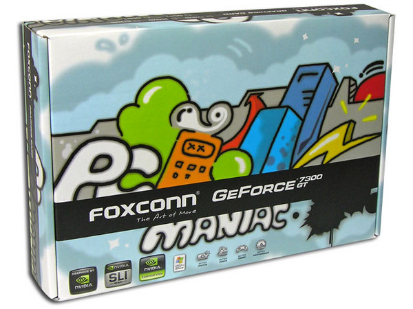 T. de Video Foxconn GeForce 7300GT con 256MB DDR2, DVI y Salida a TV. Puerto PCI Express x 16
