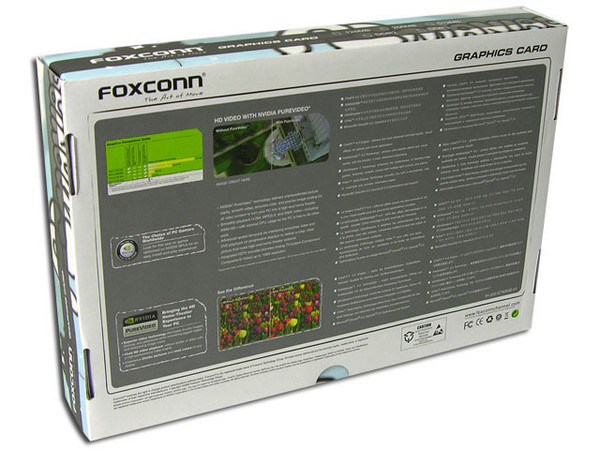 T. de Video Foxconn GeForce 7300GT con 256MB DDR2, DVI y Salida a TV. Puerto PCI Express x 16