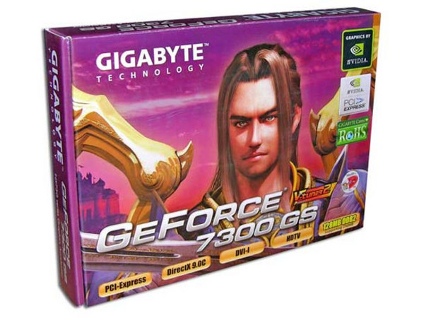 T. de Video GigaByte GeForce 7300GS con 128MB DDR2, Salida a TV. Puerto PCI Express x 16