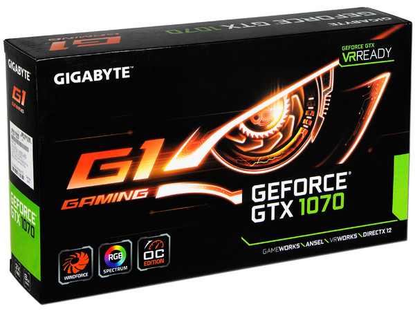 Tarjeta de Video NVIDIA Gigabyte GeForce GTX 1070 G1 Gaming, 8GB GDDR5, 1xHDMI, 1xDVI, 3xDisplayPort, PCI Express x16 3.0