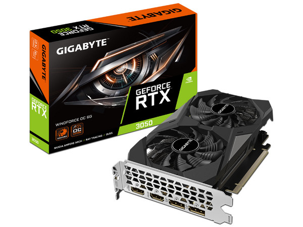Tarjeta de Video NVIDIA GeForce RTX 3050 GIGABYTE WINDFORCE OC, 6GB GDDR6, 2xHDMI, 2xDisplayPort, PCI Express 4.0