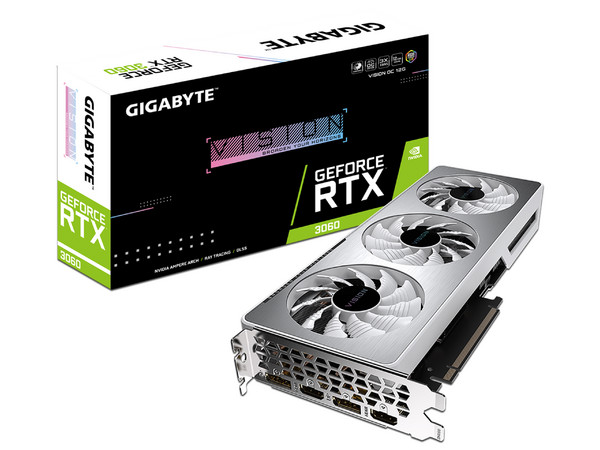 Tarjeta de Video NVIDIA GeForce RTX 3060 Gigabyte VISION OC, 12GB GDDR6, 2xHDMI, 2xDisplayPort, PCI Express x16 4.0