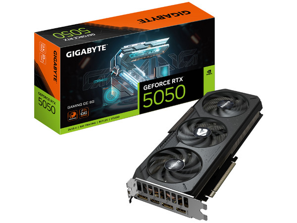 Tarjeta de Video NVIDIA GeForce RTX 5050 GIGABYTE Gaming OC 8G, 8GB GDDR6, 2 x HDMI, 2 DisplayPort, 3 Ventiladores, PCI Express 5.0.