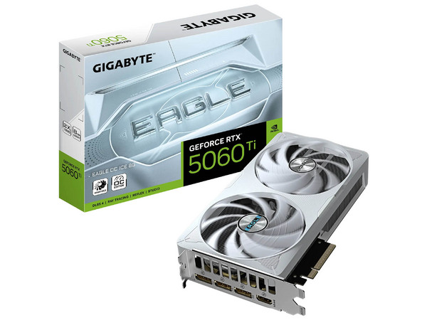Tarjeta de Video NVIDIA GeForce RTX 5060 Ti Gigabyte EAGLE OC ICE, 8GB GDDR7, 1xHDMI, 3xDisplayPort, PCI Express 5.0.