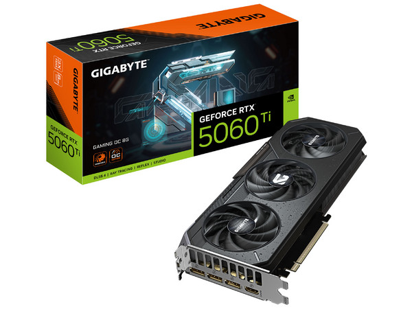 Tarjeta de Video GIGABYTE GeForce RTX 5060 Ti GAMING OC 8G, 8GB GDDR7, 1x HDMI, 3x DisplayPort, 128 bit, PCI Express 5.0.