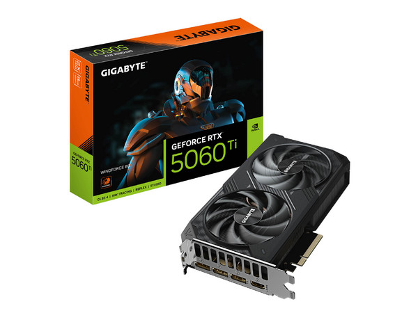 Tarjeta de Video NVIDIA GeForce RTX 5060 Ti Gigabyte WINDFORCE 8G, 8GB GDDR7, 1xHDMI, 3xDisplayPort, 128 bit, PCI Express 5.0