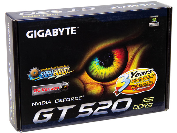 Tarjeta de Video Gigabyte NVIDIA GeForce GT 520 Versión OC, 1GB DDR3, HDMI DVI, DirectX 11, Puerto PCI Express 2.0