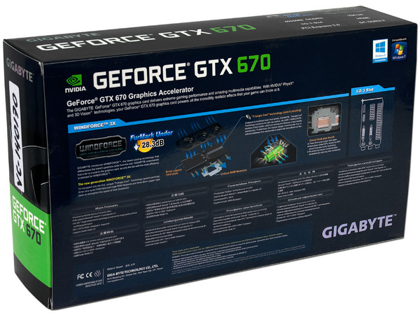 Tarjeta de Video Gigabyte NVIDIA GeForce GTX 670 OC, 4 GB GDDR5, DisplayPort, HDMI, DVI. Puerto PCI Express x16 3.0.