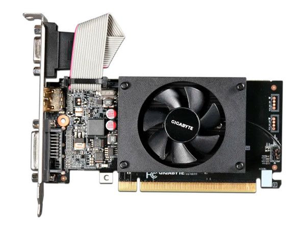 Tarjeta de Video NVIDIA GeForce GT 710 GIGABYTE REV2.0, 2GB GDDR3, 1xHDMI, 1xDVI, 1xVGA, PCI Express 2.0.