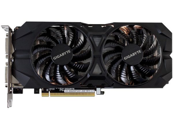 Tarjeta de Video Gigabyte NVIDIA GeForce GTX 960, 2 GB GDDR5, DisplayPort, HDMI, DVI. Puerto PCI Express 3.0.