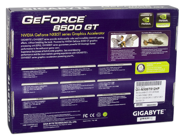 Tarjeta de Video GIGABYTE NVIDIA GeForce 8500GT, 512MB DDR2, Salida a TV. Puerto PCI Express x16