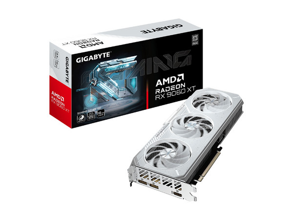 Tarjeta de Video AMD Radeon RX 9060 XT Gigabyte GAMING OC ICE, 16GB GDDR6, 1xHDMI, 2xDisplayPort, PCI Express 5.0.