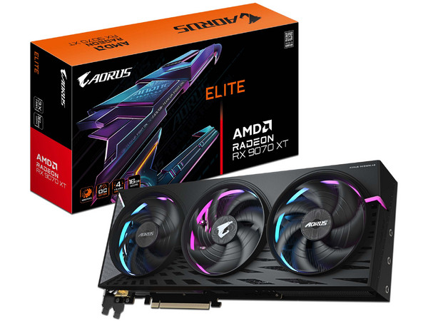 Tarjeta de Video AMD Radeon RX 9070 XT GIGABYTE AORUS ELITE, 16GB GDDR6, 2xHDMI, 2xDisplayPort, PCI Express 5.0