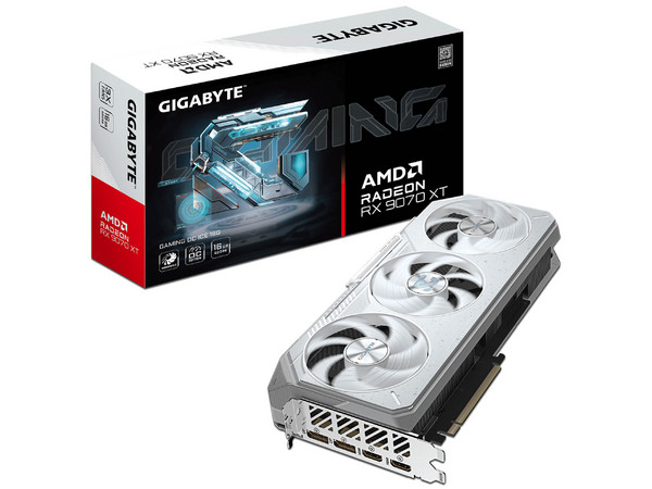 Tarjeta de Video AMD Radeon RX 9070 XT Gigabyte GAMING OC ICE, 16GB GDDR6, 2xHDMI, 2xDisplayPort, PCI Express x16 5.0.