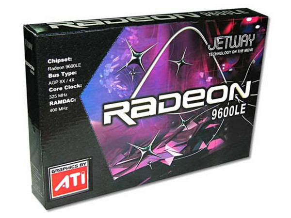 T. de Video JETWAY ATI Radeon 9600LE con 256MB DDR, Salida a TV, AGP 8X/4X.