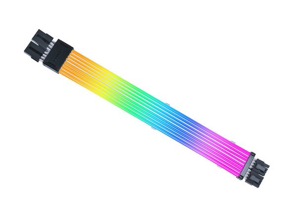 Cable LIAN LI Strimer Wireless, 2x8 de 340mm, RGB, Color Blanco.