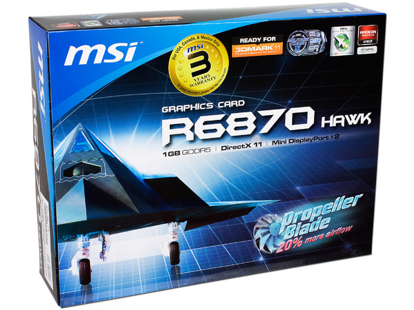 Tarjeta de Video MSI AMD Radeon R6870 Hawk, 1GB GDDR5, DirectX 11, Mini DisplayPort, HDMI, Dual DVI, Puerto PCI Express 2.1