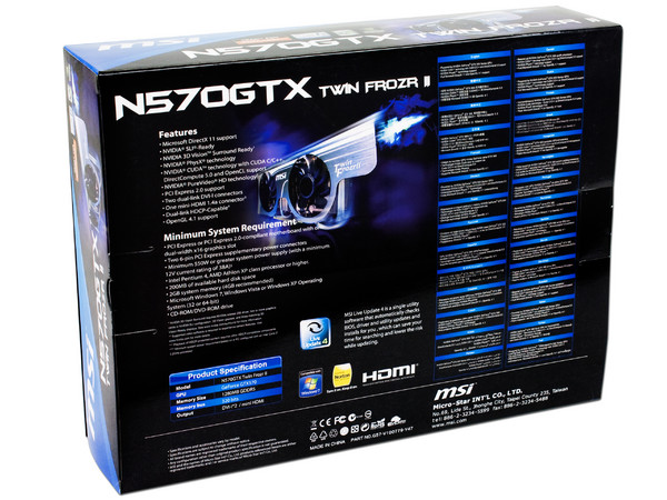 Tarjeta de Video MSI NVIDIA GeForce N570GTX, Twin Frozr II, 1280MB GDDR5, DirectX 11, Mini HDMI, Dual DVI, Puerto PCI Express 2.0