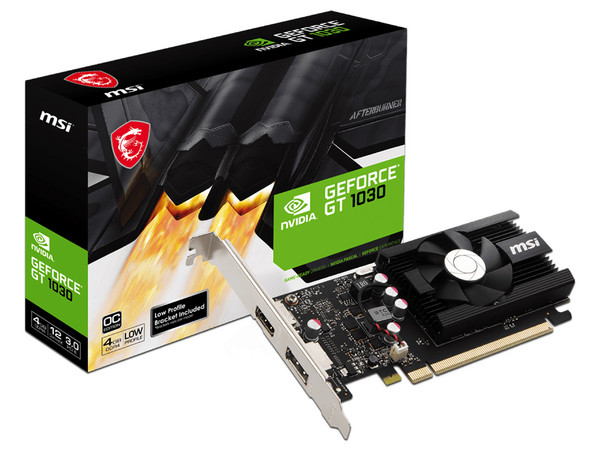 Tarjeta de Video NVIDIA GeForce GT 1030 MSI LP OC, 4GB DDR4, 1xHDMI, 1xDisplayPort, PCI Express x16 3.0