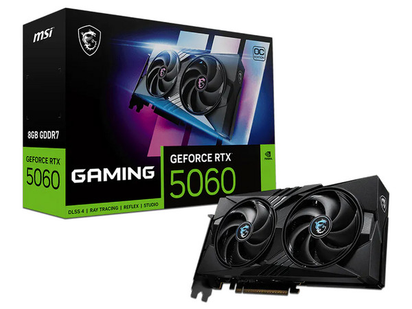Tarjeta de Video NVIDIA GeForce RTX 5060 MSI GAMING OC, 8GB GDDR7, 1xHDMI, 3xDisplayPort, PCI Express x16 5.0