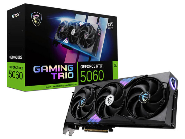 Tarjeta de Video NVIDIA GeForce RTX 5060 MSI Gaming Trio OC, 8GB GDDR7, 1xHDMI, 3xDisplayPort, PCI Express 5.0.