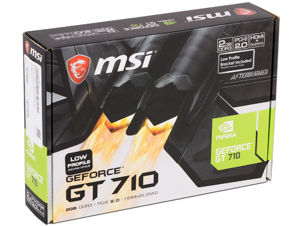 Tarjeta de Video NVIDIA GeForce GT 710 MSI, 2GB GDDR3, 1xHDMI, 1xDVI, 1xVGA, PCI Express x8 2.0.