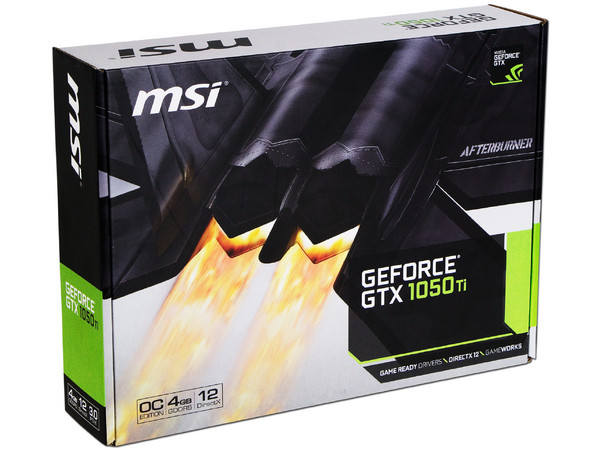 Tarjeta de Video NVIDIA MSI GeForce GTX 1050Ti OC, 4GB GDDR5, 1xHDMI, 1xDVI, 1xDisplayPort, PCI Express x16 3.0