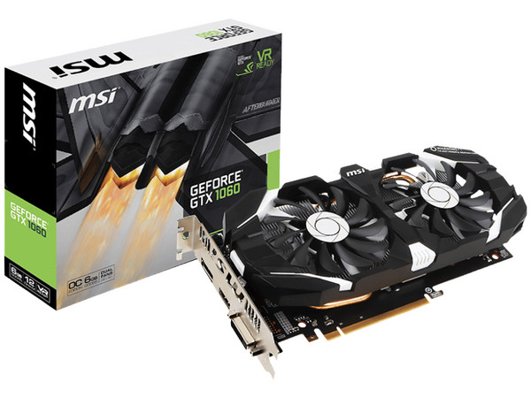 Tarjeta de Video NVIDIA MSI GeForce GTX 1060 OC, 6GB GDDR5, 1xHDMI, 1xDVI, 1xDisplayPort, PCI Express x16 3.0