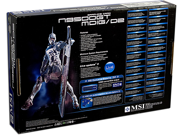 Tarjeta de Video MSI NVIDIA GeForce 9500GT, 1GB DDR2. Puerto PCI Express 2.0