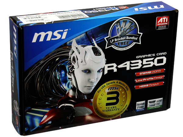 Tarjeta de Video MSI AMD Radeon R4350, 512MB DDR3, HDMI, DVI. Puerto PCI Express 2.0