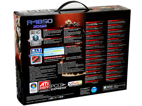 Tarjeta de Video MSI ATI HD R4850, 512MB DDR3, DirectX 10.1, Puerto PCI Express x16