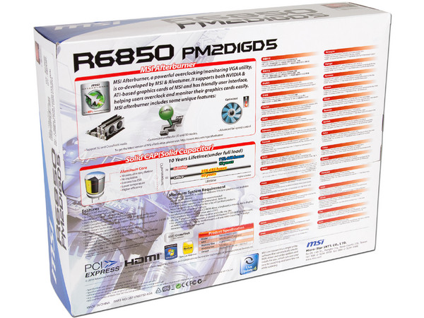 Tarjeta de Video MSI AMD Radeon R6850 edición OC, 1GB GDDR5, DisplayPort, HDMI, DVI. Puerto PCI Express 2.1