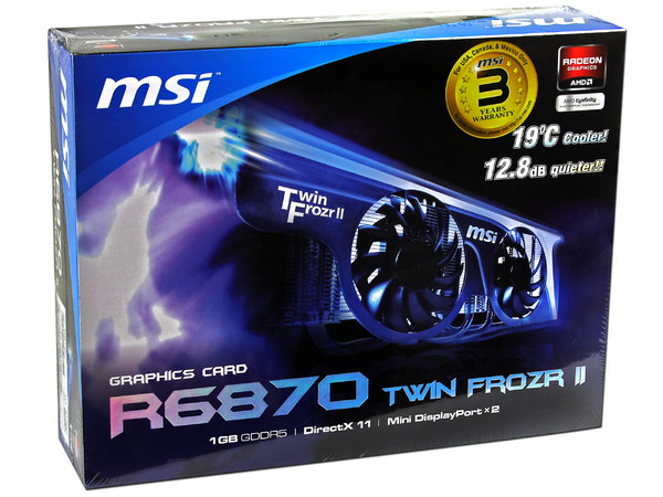 Tarjeta de Video MSI Radeon R6870 Twin Frozr II, 1GB DDR5, DirectX 11, Mini DisplayPort, HDMI, DVI, Puerto PCI Express 2.1 