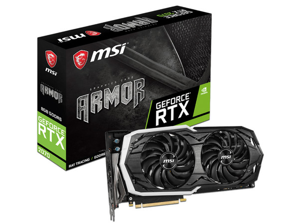 Tarjeta de Video NVIDIA GeForce RTX 2070 MSI Armor, 8GB GDDR6, 1xHDMI, 1xUSB-C, 3xDisplayPort, PCI Express x16 3.0.