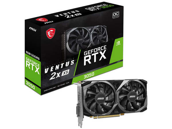 Tarjeta de Video NVIDIA GeForce RTX 3050 MSI VENTUS 2X XS 8G OC, 8GB GDDR6, 1xHDMI, 1xDisplayPort, 1xDVI, PCI Express 4.0.