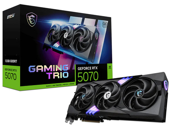Tarjeta de Video NVIDIA GeForce RTX 5070 MSI Gaming Trio OC, 12GB GDDR7, 192-bit, 1xHDMI, 3xDisplayPort, PCI Express 5.0.