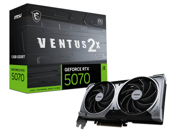 Tarjeta de Video NVIDIA GeForce RTX 5070 MSI 12G VENTUS 2X OC, 12GB GDDR7, 1xHDMI, 3xDisplayPort, PCI Express 5.0