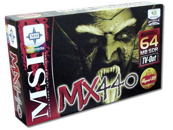 Tarjeta de video MSI GEFORCE 4MX 440 64 MB