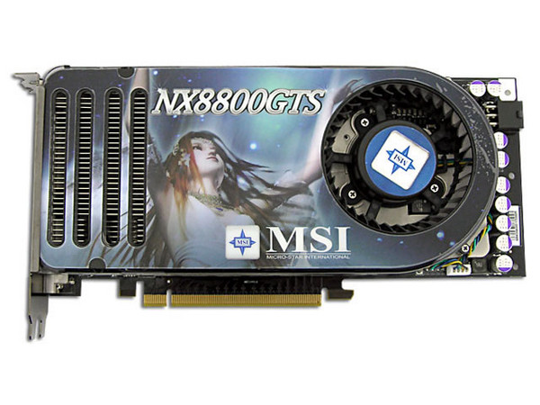 Tarjeta de Video MSI NX8800GTS GeForce 8800GTS, 640MB DDR3, Dual DVI, Salida a TV/HDTV. Soporta SLI. Para puerto PCI Express 16x