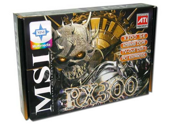T. de Video MSI Radeon X300 SE con 128MB DDR, Salida a TV. Puerto PCI Express x 16